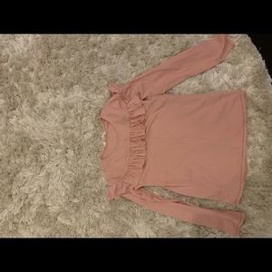 Pink H&M ruffle long sleeve girls.